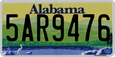 AL license plate 5AR9476