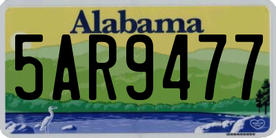AL license plate 5AR9477