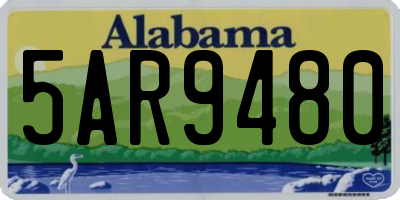 AL license plate 5AR9480