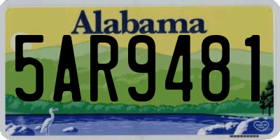 AL license plate 5AR9481