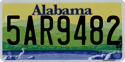 AL license plate 5AR9482