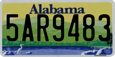 AL license plate 5AR9483