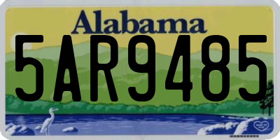 AL license plate 5AR9485