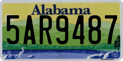 AL license plate 5AR9487