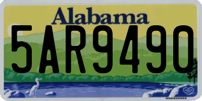 AL license plate 5AR9490