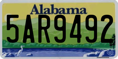 AL license plate 5AR9492