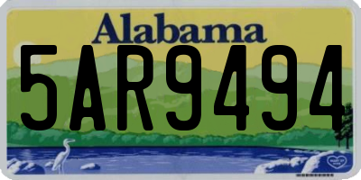 AL license plate 5AR9494
