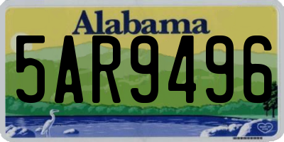 AL license plate 5AR9496