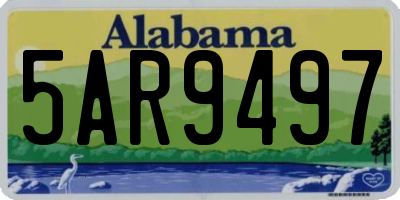 AL license plate 5AR9497