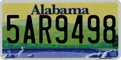 AL license plate 5AR9498