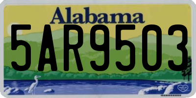 AL license plate 5AR9503