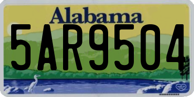 AL license plate 5AR9504