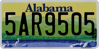 AL license plate 5AR9505