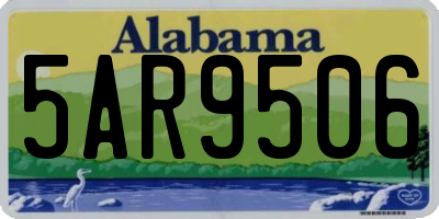 AL license plate 5AR9506