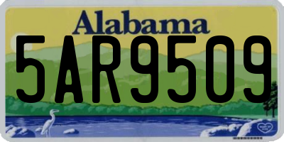 AL license plate 5AR9509