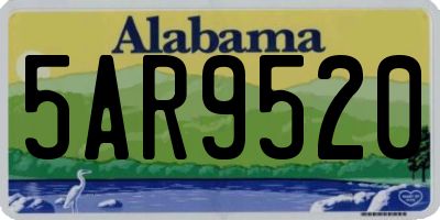 AL license plate 5AR9520