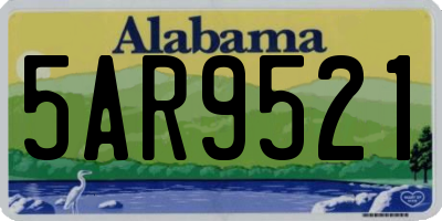 AL license plate 5AR9521