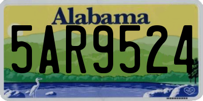 AL license plate 5AR9524