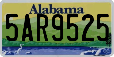 AL license plate 5AR9525
