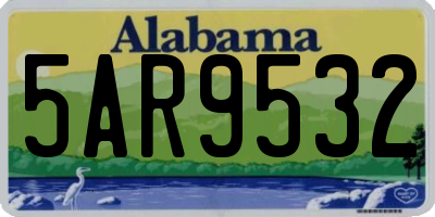 AL license plate 5AR9532