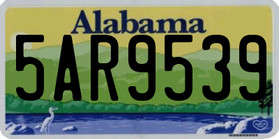 AL license plate 5AR9539
