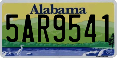 AL license plate 5AR9541