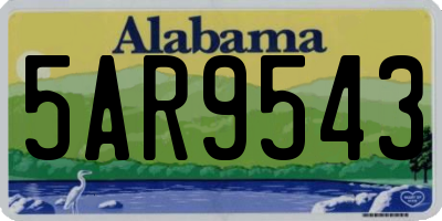 AL license plate 5AR9543