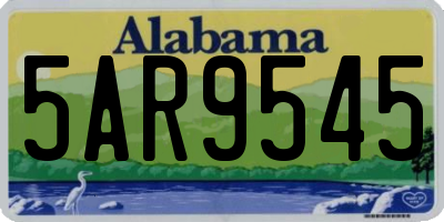 AL license plate 5AR9545