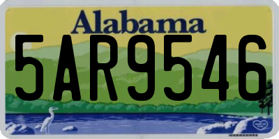 AL license plate 5AR9546