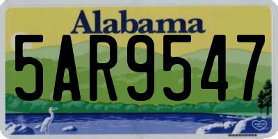 AL license plate 5AR9547