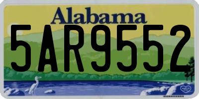 AL license plate 5AR9552
