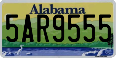 AL license plate 5AR9555