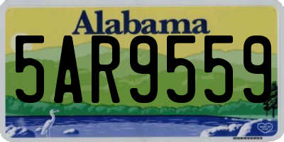 AL license plate 5AR9559