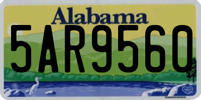 AL license plate 5AR9560