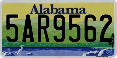 AL license plate 5AR9562