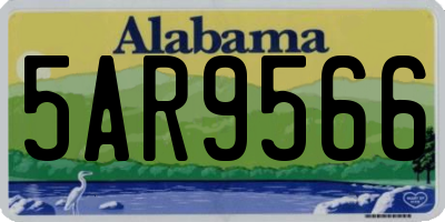 AL license plate 5AR9566