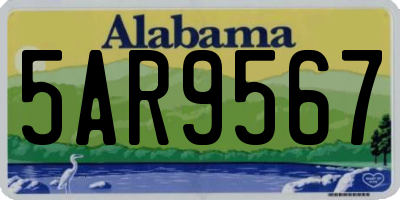 AL license plate 5AR9567