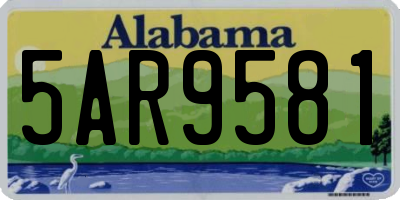 AL license plate 5AR9581