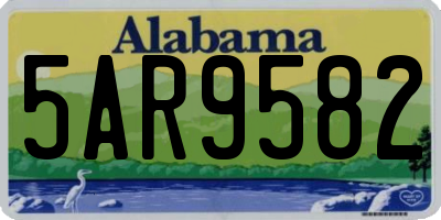 AL license plate 5AR9582