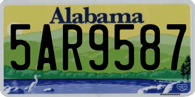 AL license plate 5AR9587