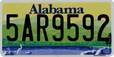 AL license plate 5AR9592