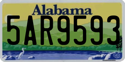 AL license plate 5AR9593