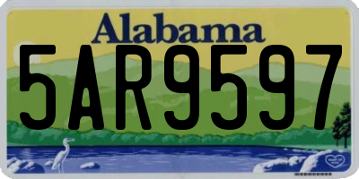 AL license plate 5AR9597
