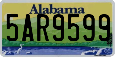 AL license plate 5AR9599