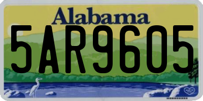 AL license plate 5AR9605