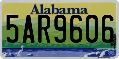 AL license plate 5AR9606