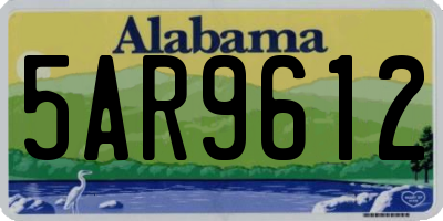 AL license plate 5AR9612