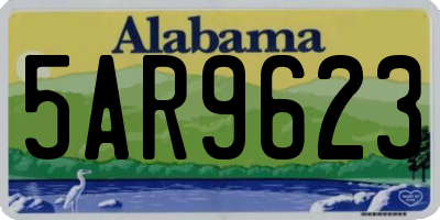 AL license plate 5AR9623