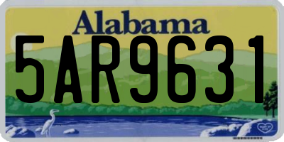 AL license plate 5AR9631