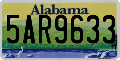AL license plate 5AR9633
